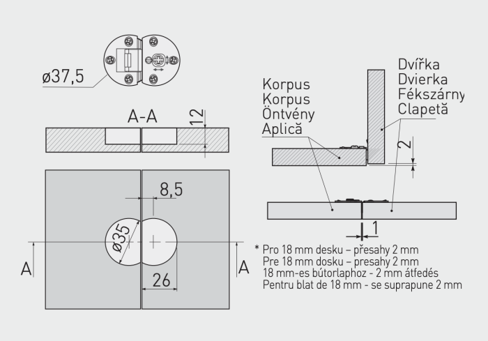 Balama ascunsa FLAP compatibila cu piston VIM [3]