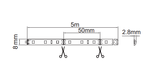 Banda LED FLASH 12V lumina neutra 4000K 5m GTV [3]