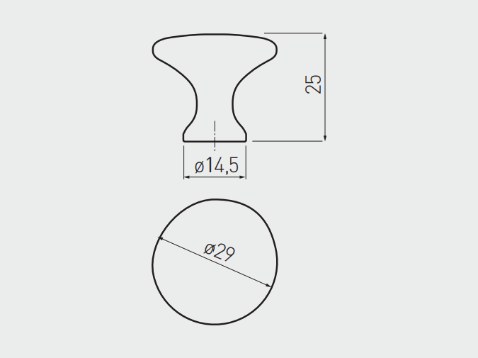 Buton mobilier UDINE negru mat 29x25mm [3]