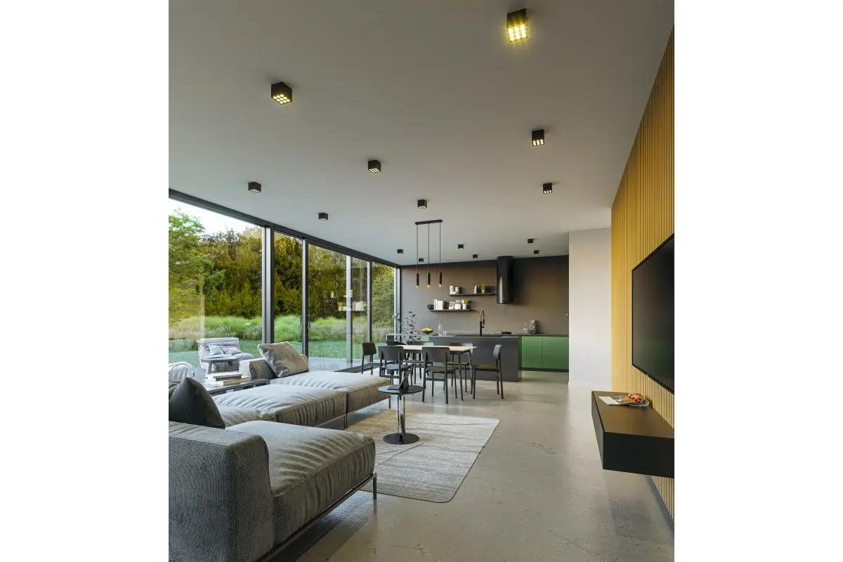 Corp de iluminat suspendat TRESOS, max. 3x20 W, GU10, negru [6]