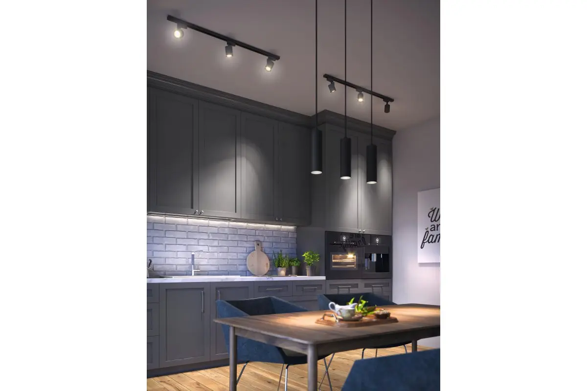 Corp de iluminat suspendat TRESOS, max. 3x20 W, GU10, negru [5]