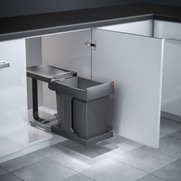 Cos de gunoi extractibil Hailo Solo 1 x 20 litri, gri [2]