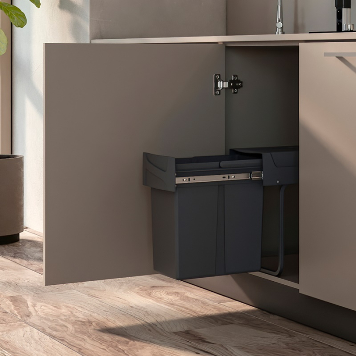 Cos de gunoi glisant pentru bucatarie cu un compartiment 1x20L, gri antracit [2]