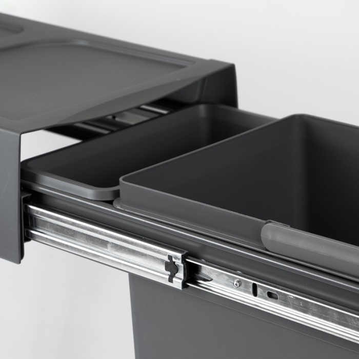 Cos de gunoi glisant pentru bucatarie cu un compartiment 1x20L, gri antracit [5]