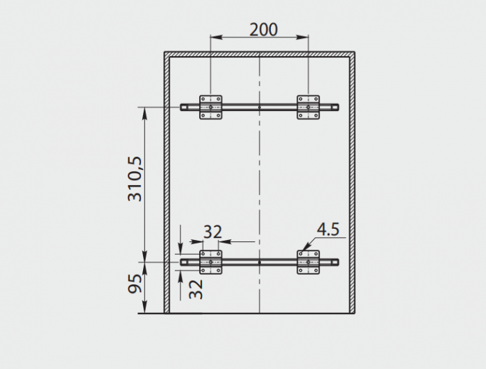 Cos gunoi pentru bucatarie incorporabil, 400, 2X20L, soft-close, extractie totala, gri antracit [4]