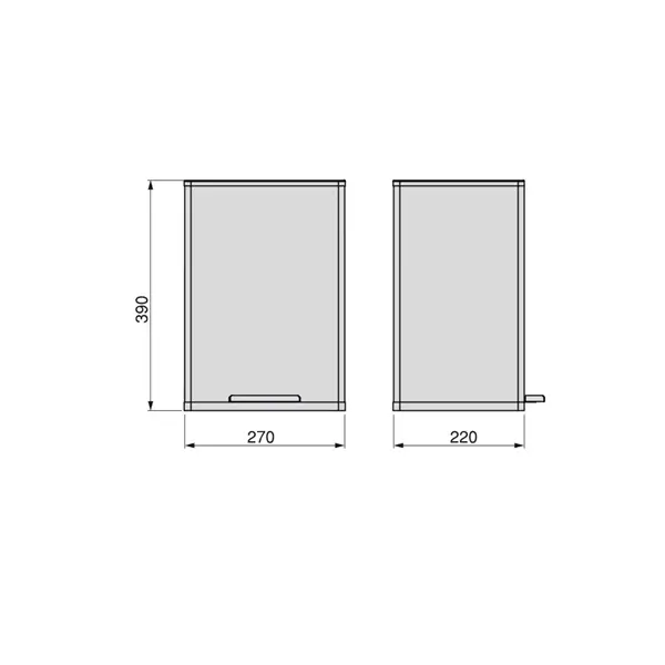 Cos gunoi cu pedala, 12 litri , aluminiu, alb [7]