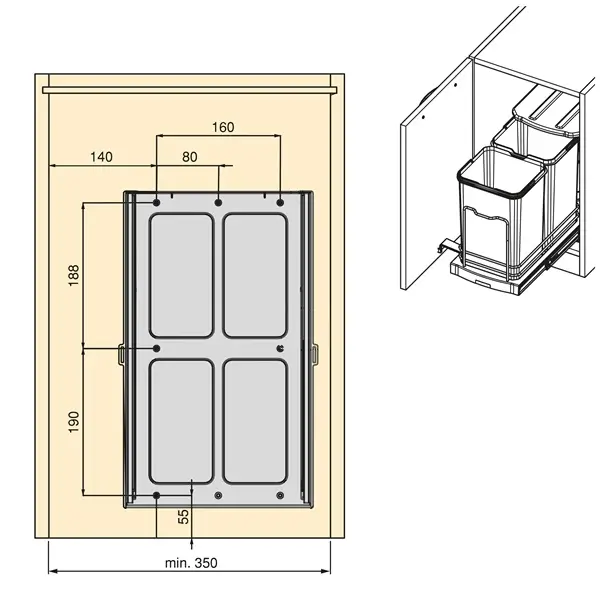 Cos gunoi glisant cu capac automat [7]