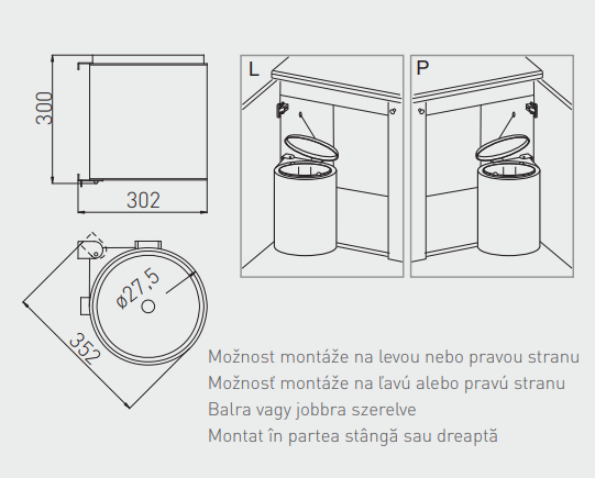Coș gunoi plastic CIRCA 11L [2]
