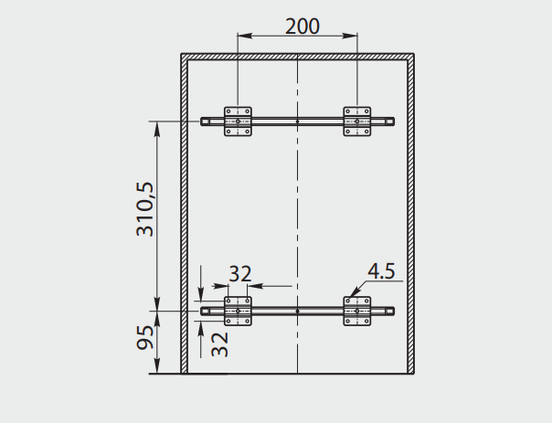 Cos gunoi incorporabil 2x20L, extractie totala, antracit [3]
