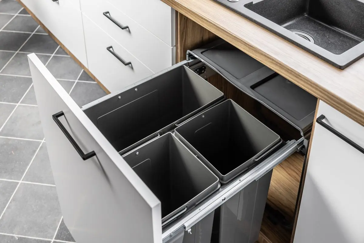 Cos gunoi PRACTI ECO incorporabil, 600 34l + 2X17L, soft-close, extractie totala, gri antracit [3]