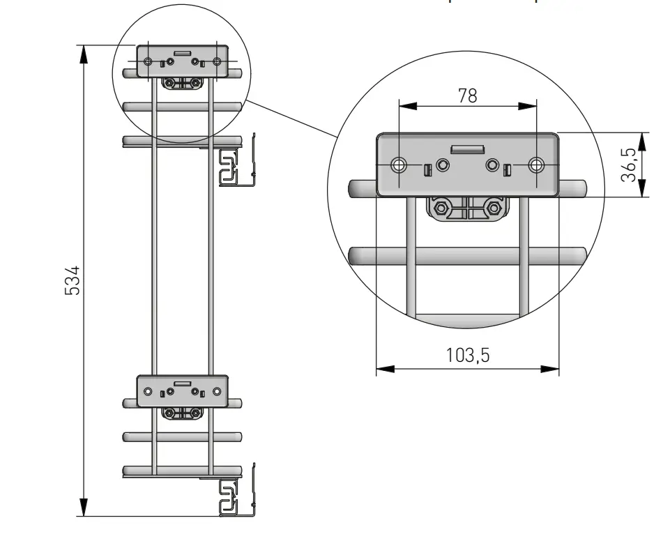 Cos Jolly 200mm MOVIX, glisiera cu extractie totala, antracit, stanga [4]