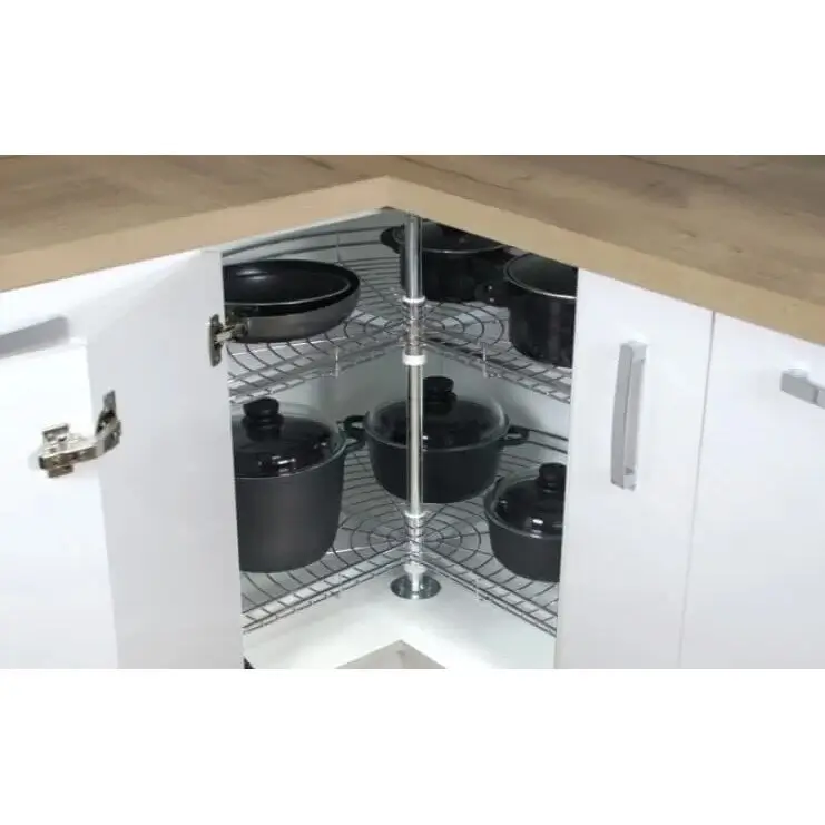 Cos rotativ pentru colt 3/4 Ø690 mm, H700 mm, crom [2]