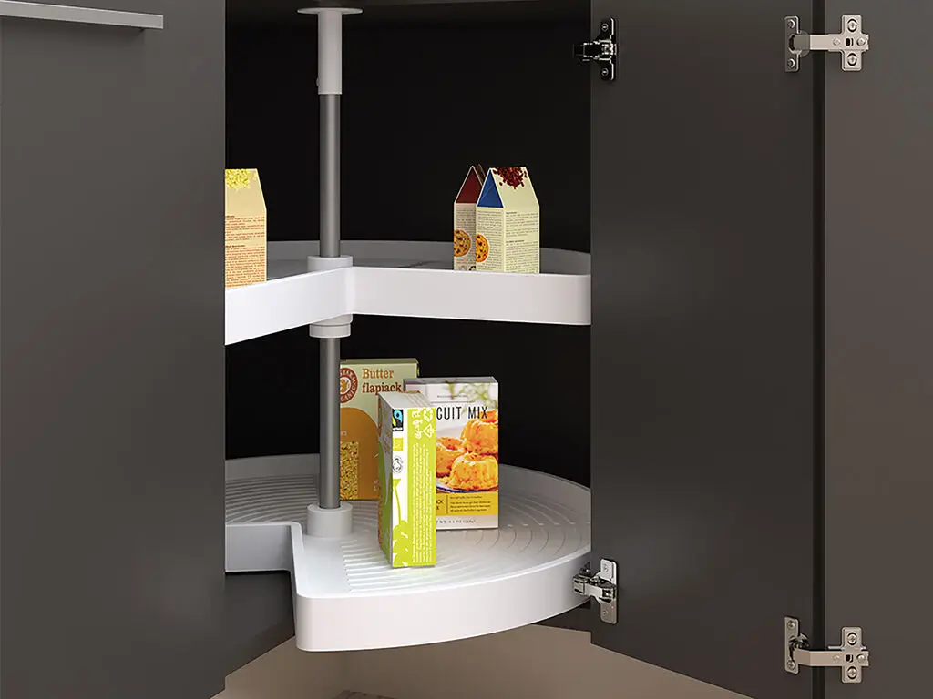Cos rotativ pentru colt 3/4 Shelvo, corp 800, alb [2]