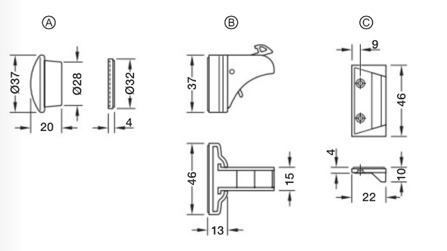 Incuietoare magnetică pentru uși mobilier ascunsa, set 3 buc - Hafele [5]