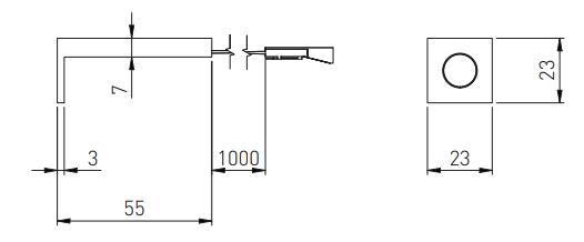Intrerupator de colt dimabil pentru banda LED, 12-24V, cablu 2 m [3]