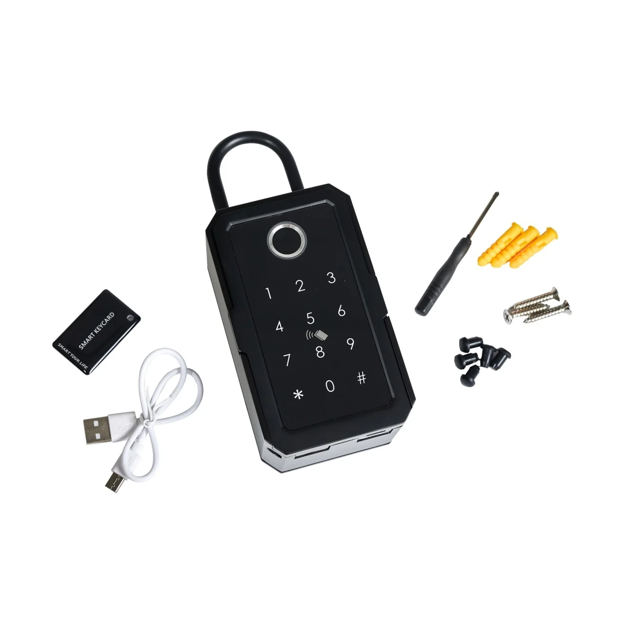 Lacat smart pentru chei cu acces prin cifru, card, amprentă și aplicație - TitanBox [6]