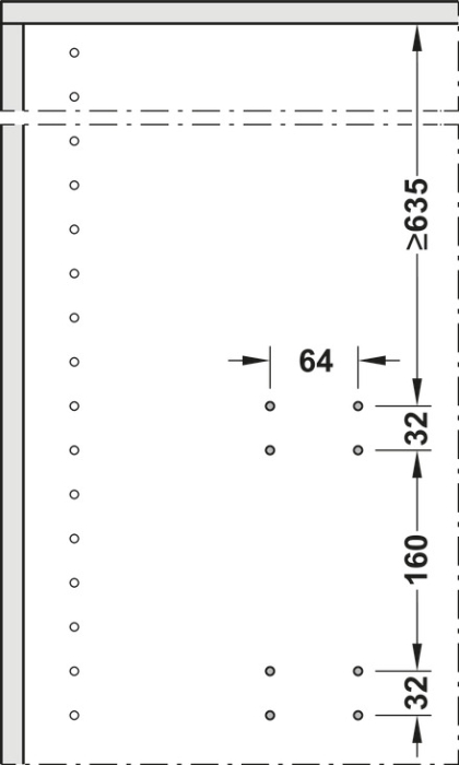 Lift haine Häfele Dresscode, 600 - 1000mm, capacitate 10 kg, alb RAL 9016 [6]