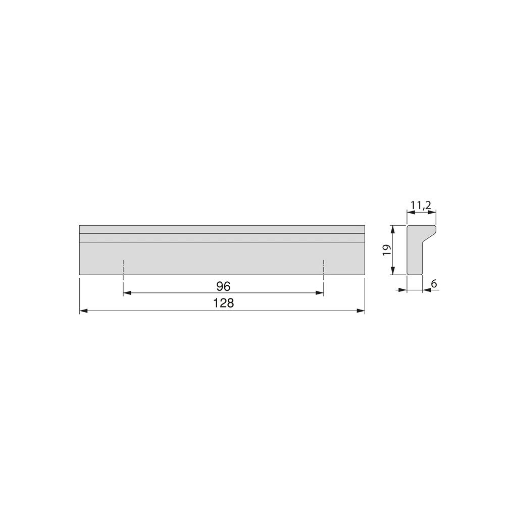 Maner mobila negru Bremen 128mm [5]