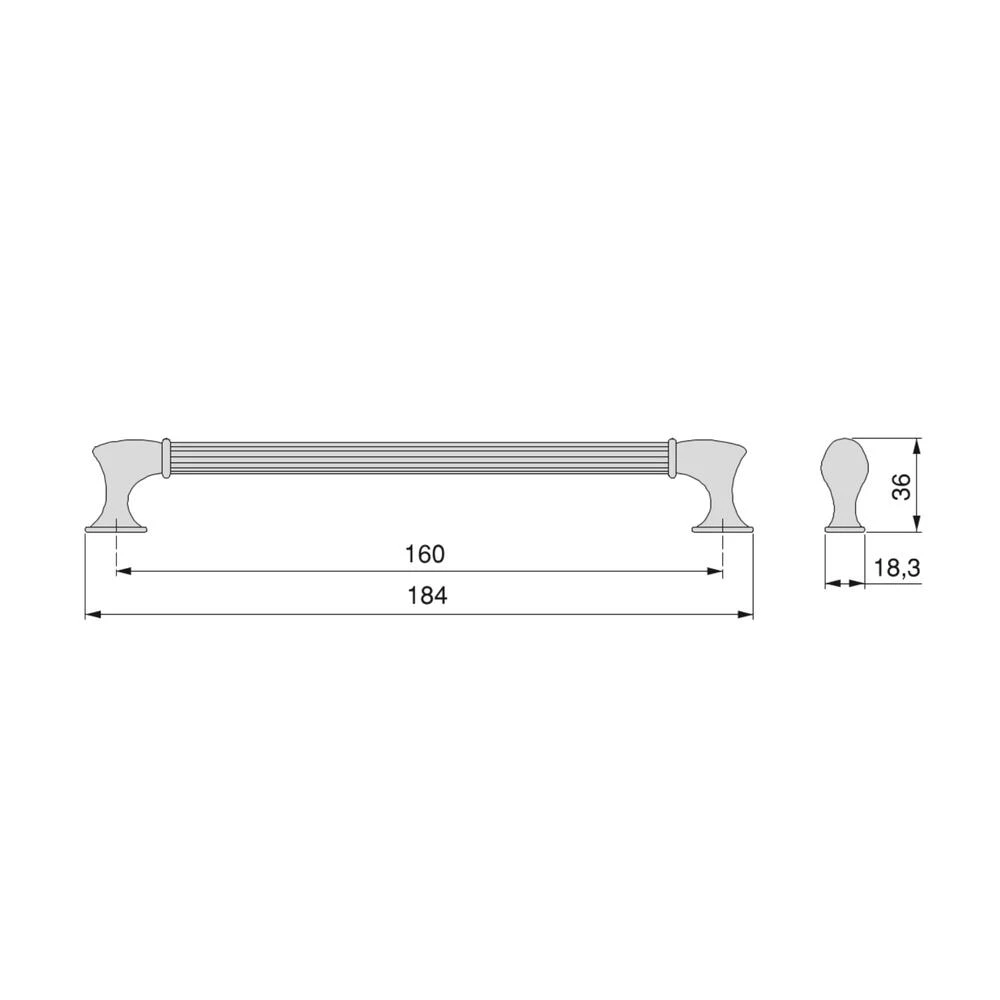 Maner mobila negru Suez 160mm [6]