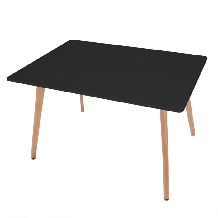 Masa dining 120x80 - blat MDF negru - picioare fag [3]