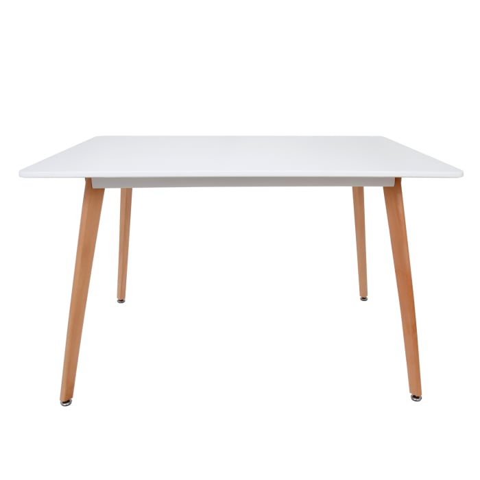 Masa dining 120x80 - blat MDF negru - picioare fag [3]