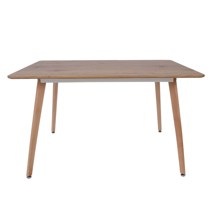 Masa dining 120x80 - blat MDF stejar - picioare fag [4]