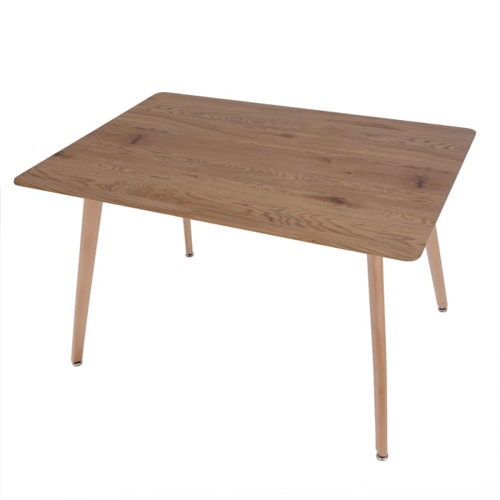 Masa dining 120x80 - blat MDF stejar - picioare fag [2]