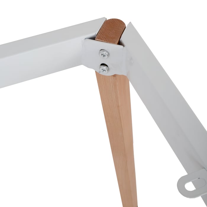 Masa dining 120x80 - blat MDF stejar - picioare fag [3]