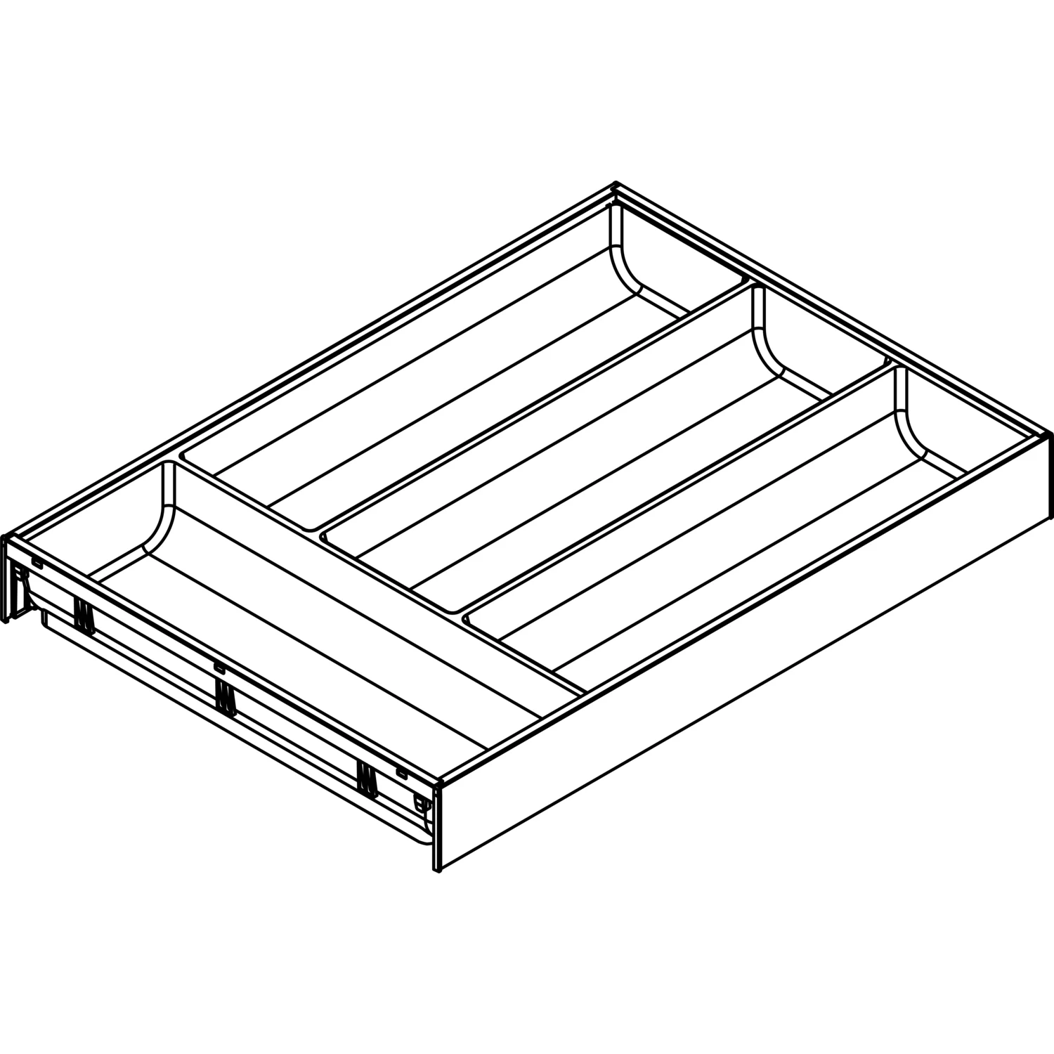 Organizator tacamuri pentru sertar 450x300mm BLUM AMBIA-LINE alb/gri [2]