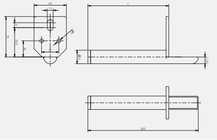 Picior auriu pentru mobilier H:180mm [4]