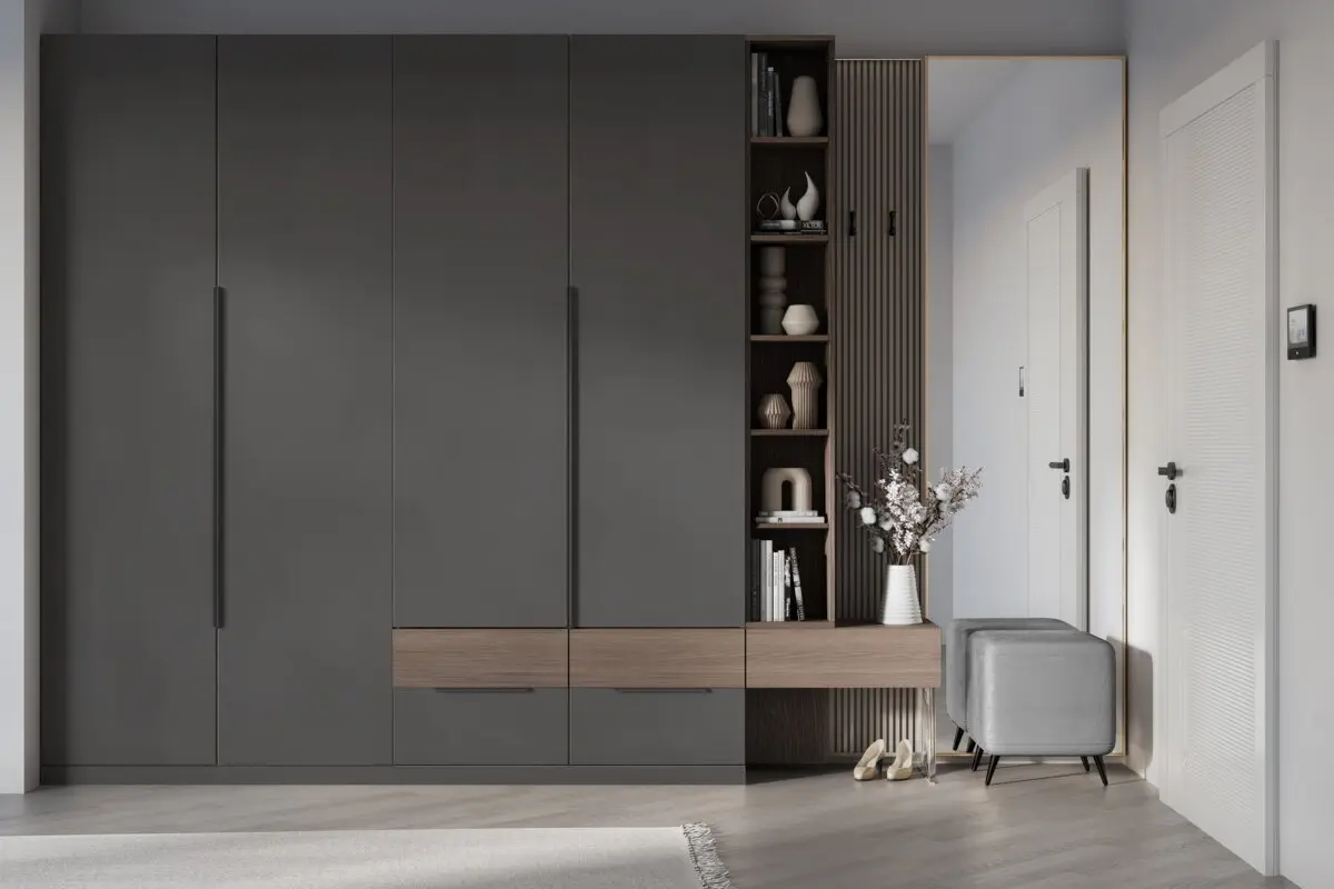 Picior negru mat pentru mobila ANCHOR H:100mm [2]