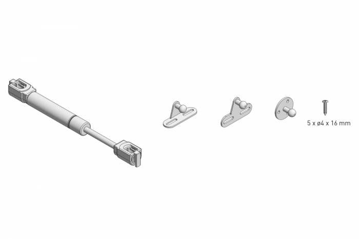 Piston gaz pentru ridicare usi mobila, sens invers, 60N [3]