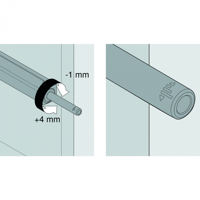 Placuta adaptare dreapta TIP-ON BLUM varianta lunga, gri [3]
