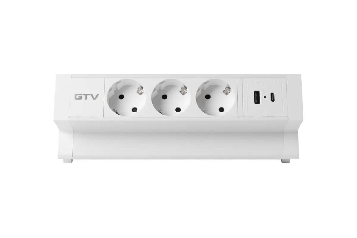 Priza birou BASCO, 3xSHUKO, USB A+C, alb [4]