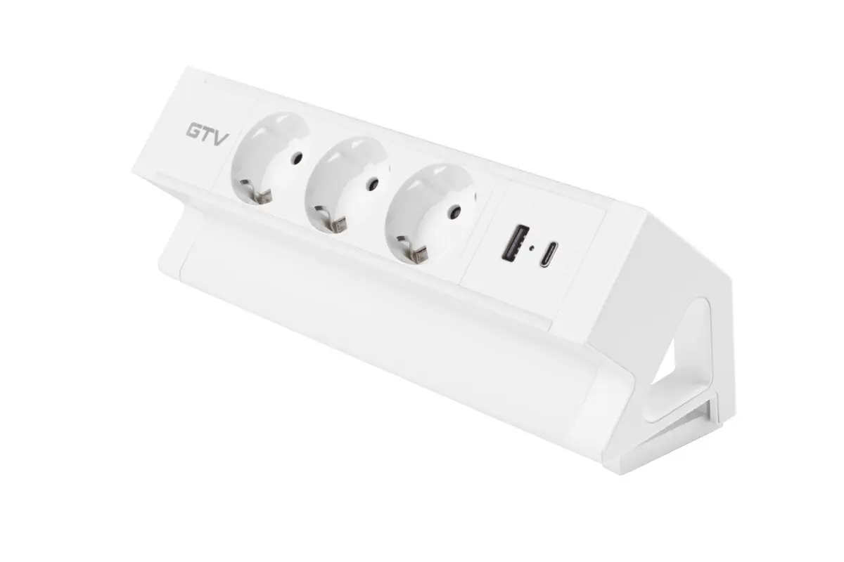 Priza birou BASCO, 3xSHUKO, USB A+C, alb [2]