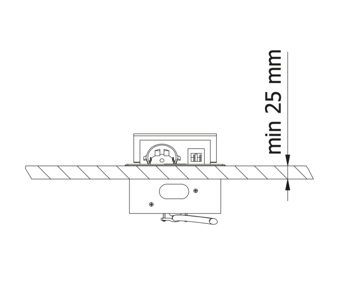 Priza incorporabila in blat AVARO 1xSchuko, 2xUSB, negru mat [8]