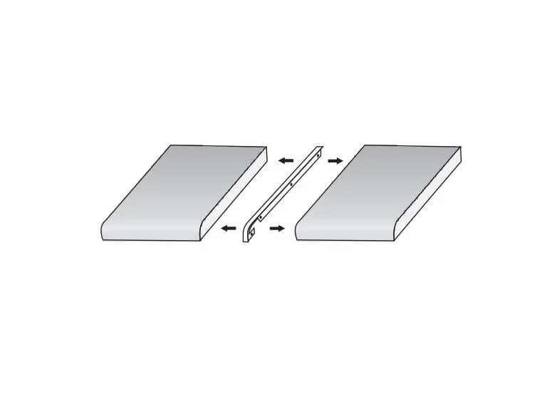 Profil aluminiu imbinare blat 38mm [2]
