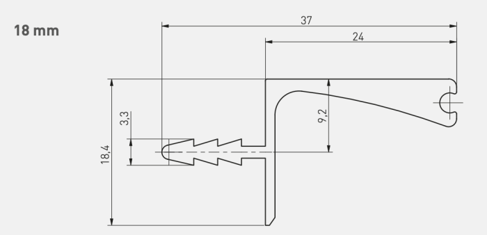 Profil maner corpuri suspendate VELLO, 3m, negru mat [4]
