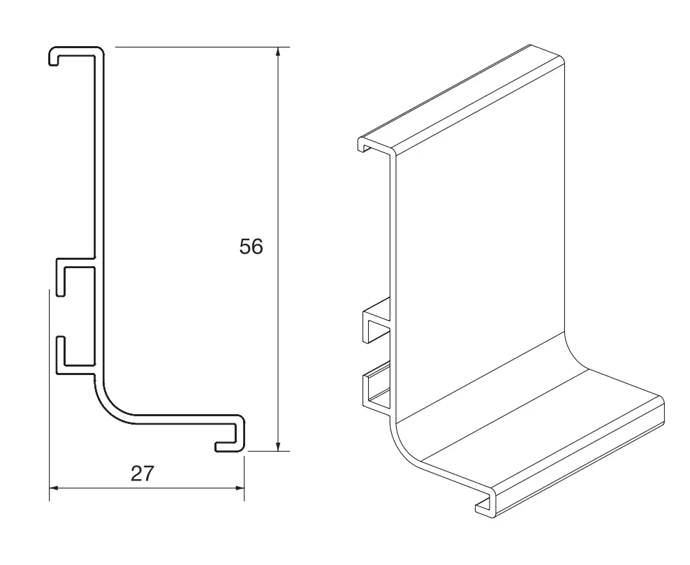 Profil maner GOLA L aluminiu, lungime 2m [3]