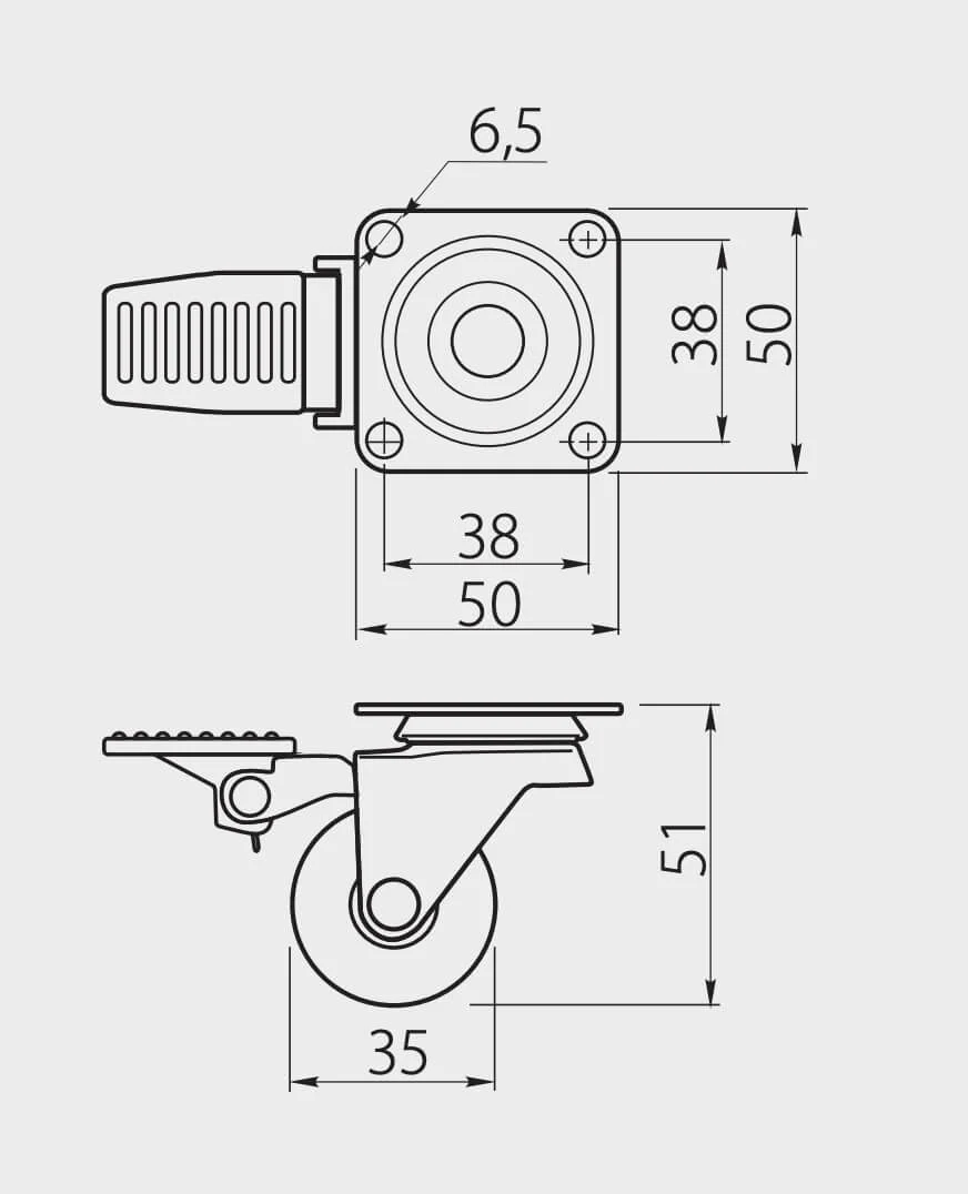 Rotila din silicon cu frana 35mm H:50 [2]