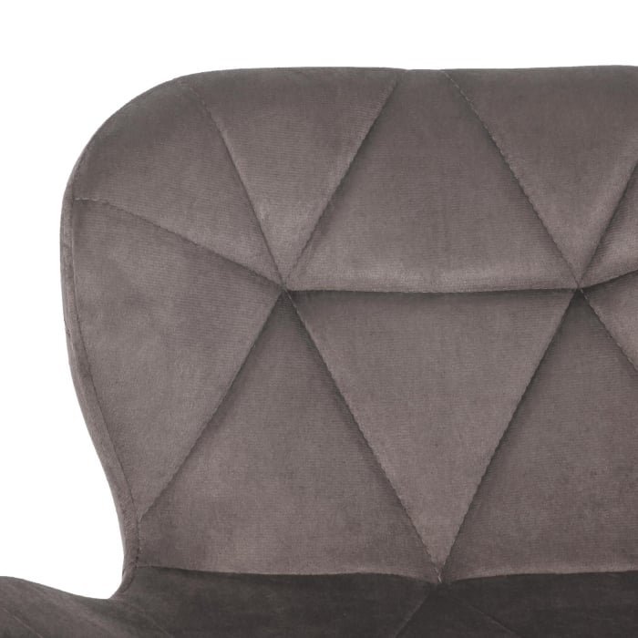 Scaun bucatarie catifea, cadru de lemn, gri, 73 x 47 cm [5]