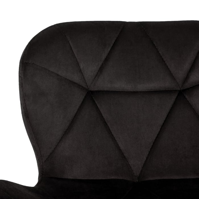 Scaun bucatarie catifea, cadru de lemn, negru, 73 x 47 cm [3]