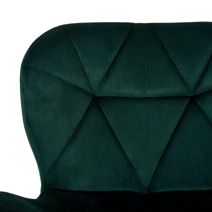 Scaun bucatarie catifea, cadru de lemn, verde, 73 x 47 cm [5]