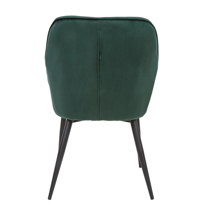 Scaun bucatarie/living catifea verde, cadru negru, 81 x 61 cm [5]