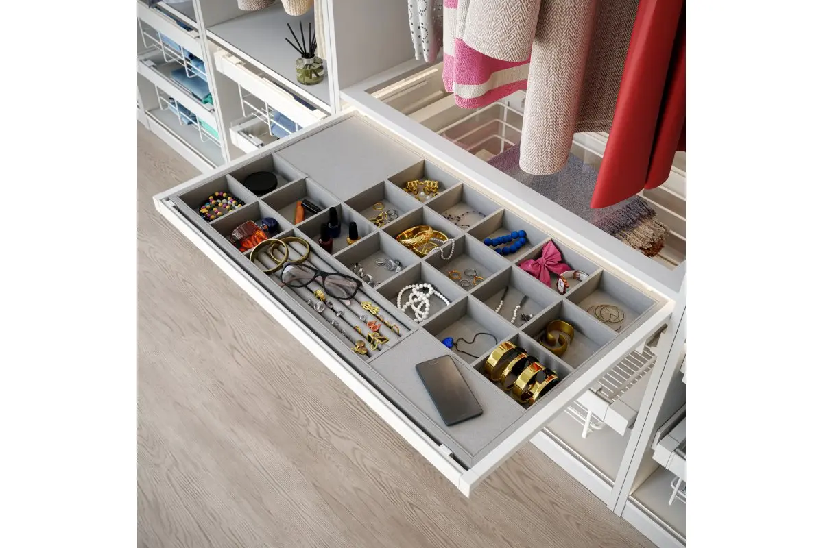 Sertar Organizator Bijuterii ELITE 600mm, Alb [3]