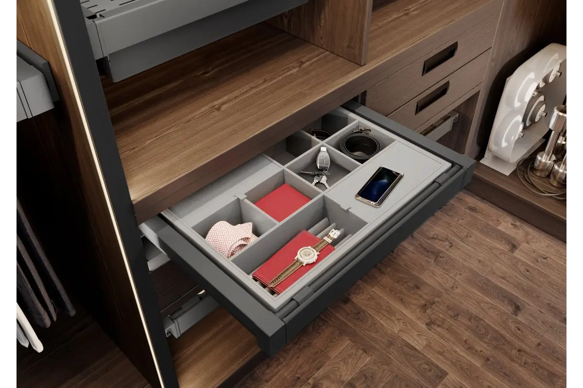 Sertar Organizator Bijuterii ELITE 600mm, Antracit [3]