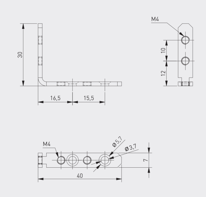 Set prindere profil aluminiu VELLO [2]