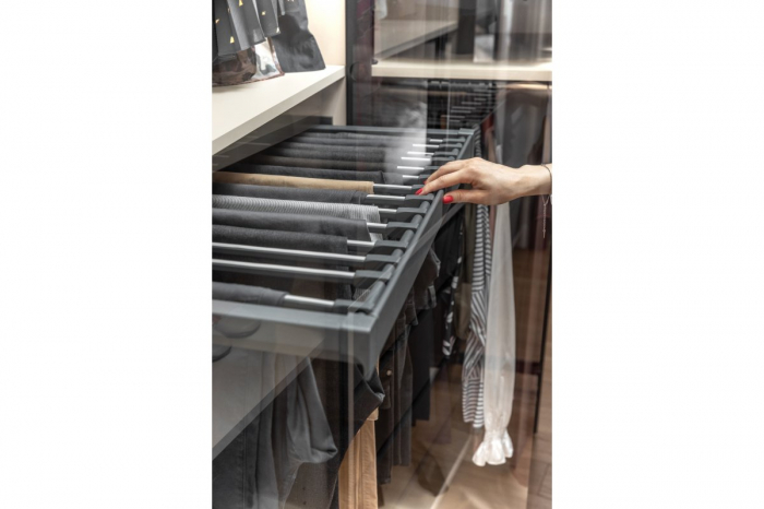 Suport pantaloni extractibil ELITE 600mm, antracit [3]