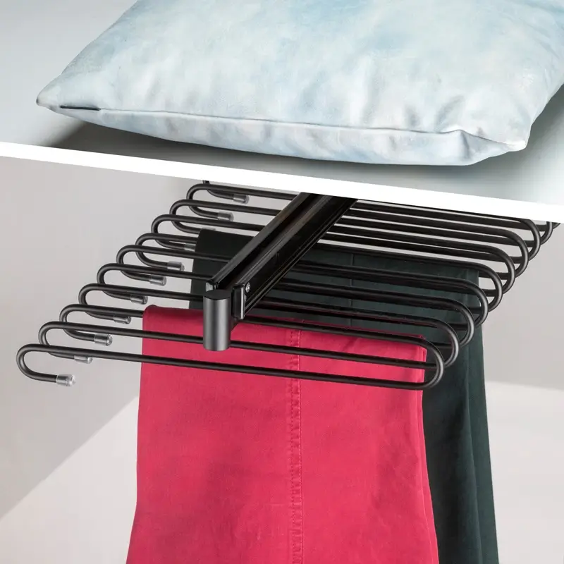 Suport pantaloni extractibil 11 brate, negru [2]