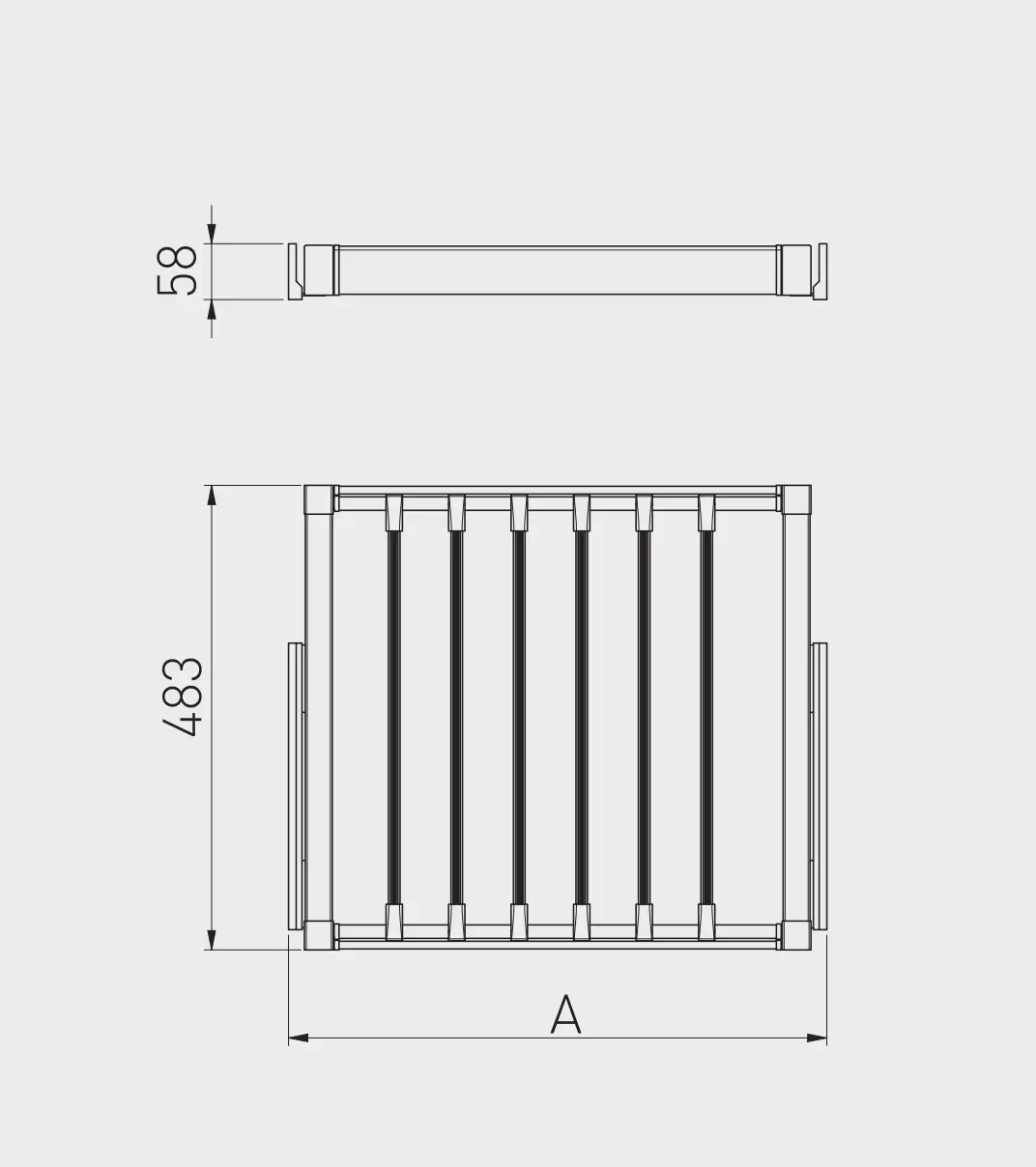 Suport pantaloni extractabil ELITE 900mm, alb [6]